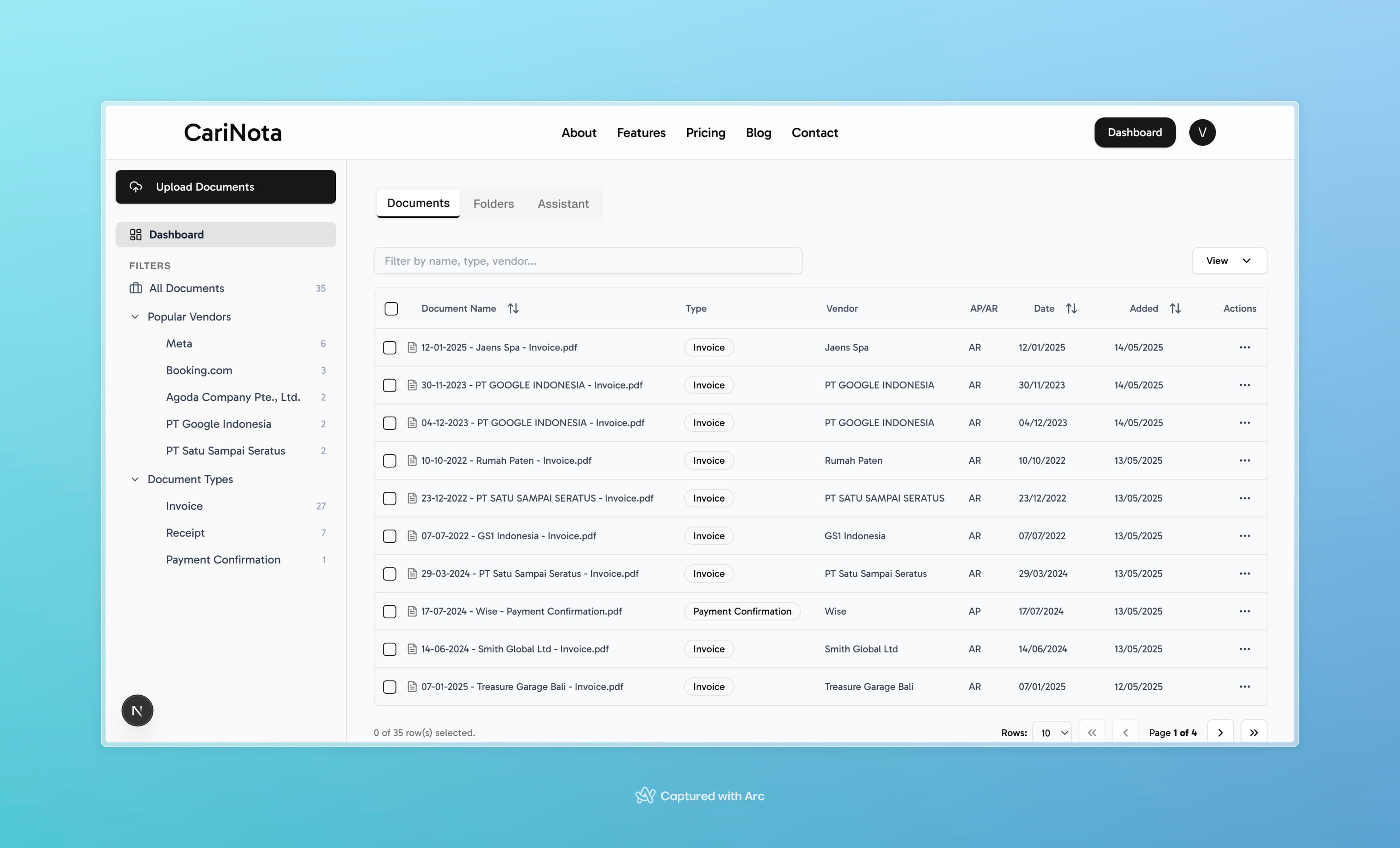 floucast dashboard